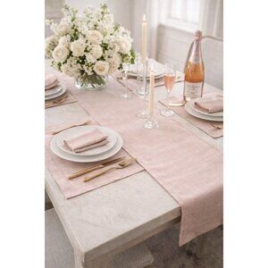 Sferra 902 Festival Linen Placemats – Set of 4 – Petal